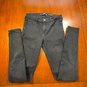 Hollister Mid-Rise Super Skinny Black Jeans Size 7L w28 l32